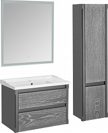 ASB-Woodline Мебель для ванной Лорена 80 подвесная grigio – фотография-3